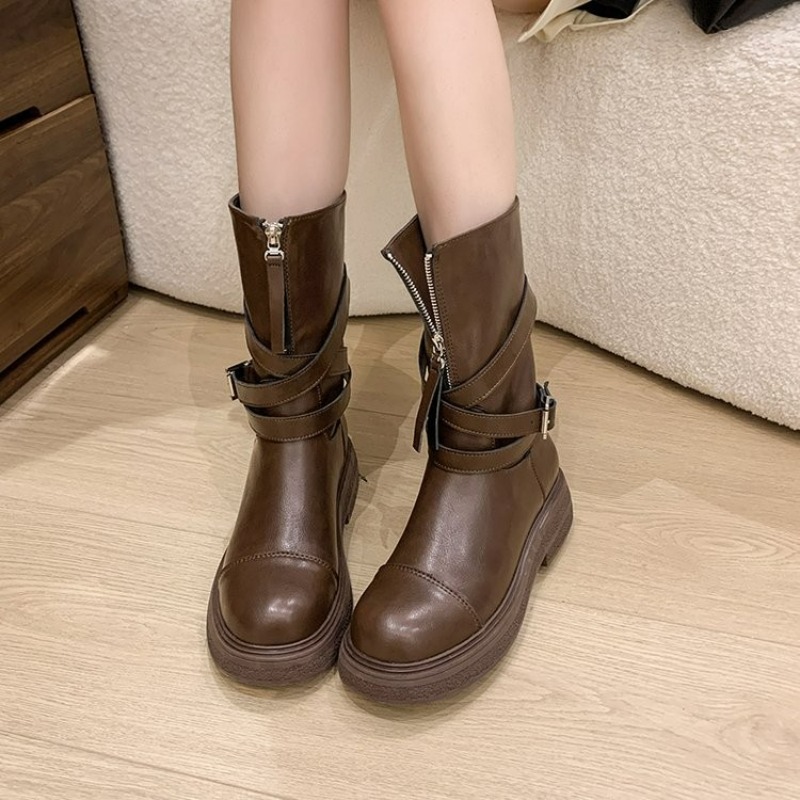 Vintage Fashion In 2026 - Vintage Thick Heel Women Knight Long