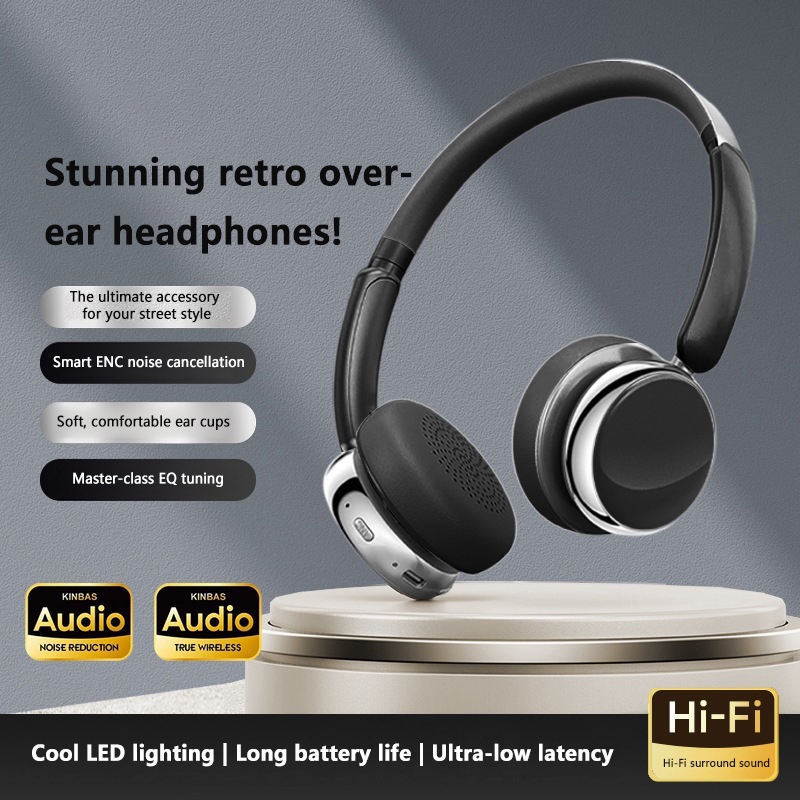 Vintage Fashion Video - Retro Wireless Bluetooth Over Ear Headphones