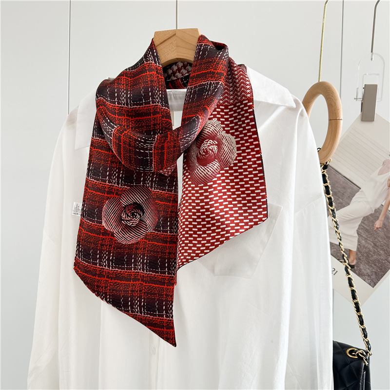 Vintage Fashion Rings For Women - Vintage Print 100% Silk Neckerchief Necktie
