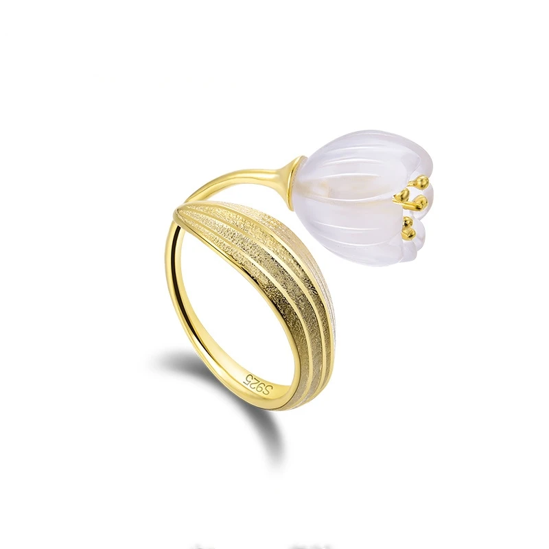 Vintage Fashion Rings For Women - Vintage Sweet Gold Color Valley Flower