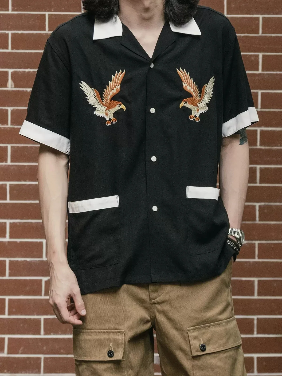 Non Stock Old Fashioned Embroi - Bowling Shirt Camp 评论和价格