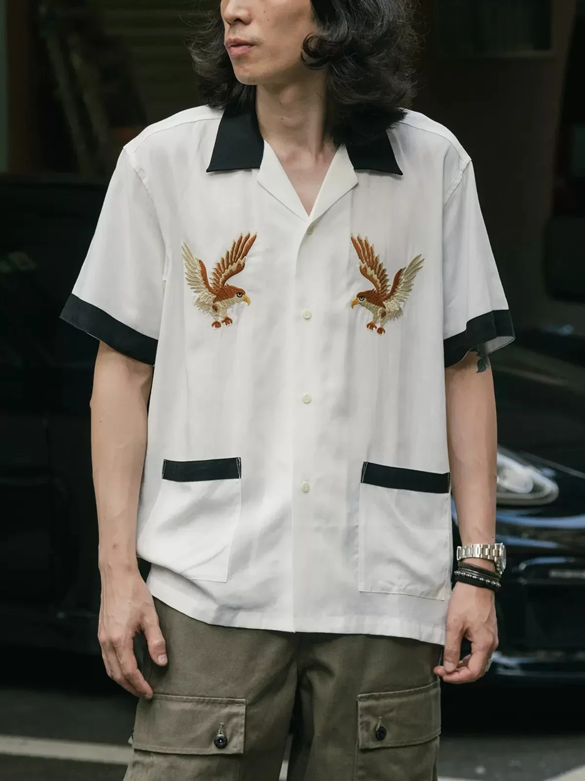 Non Stock Old Fashioned Embroi - Bowling Shirt Camp 评论和价格