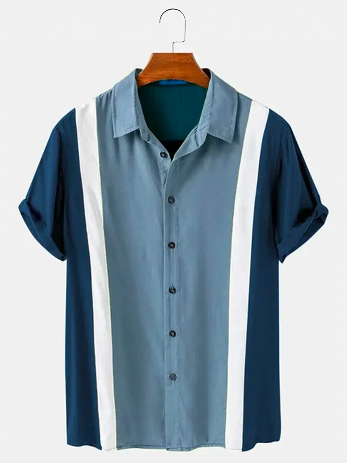 Mens Vintage 50s Classic Two T - Bowling Shirt Camp 评论和价格