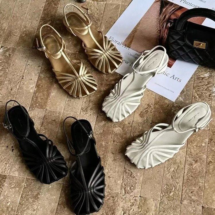 French-style Vintage Woven Toe - Vintage Fashion Outfit 评论和价格