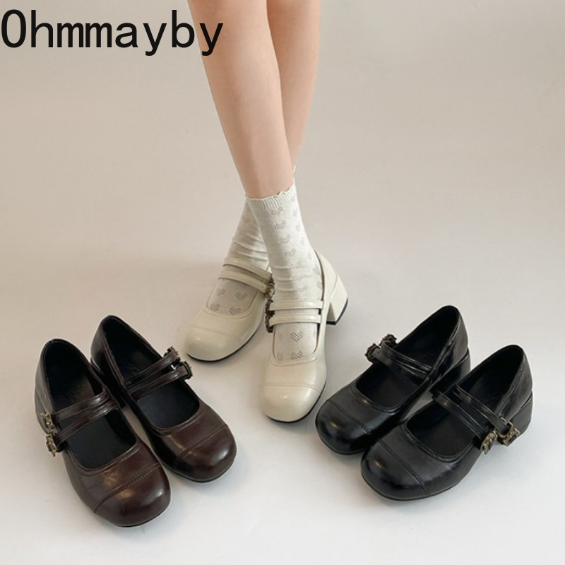 Vintage Thick Heel Women Mary  - Vintage Fashion Online 评论和价格