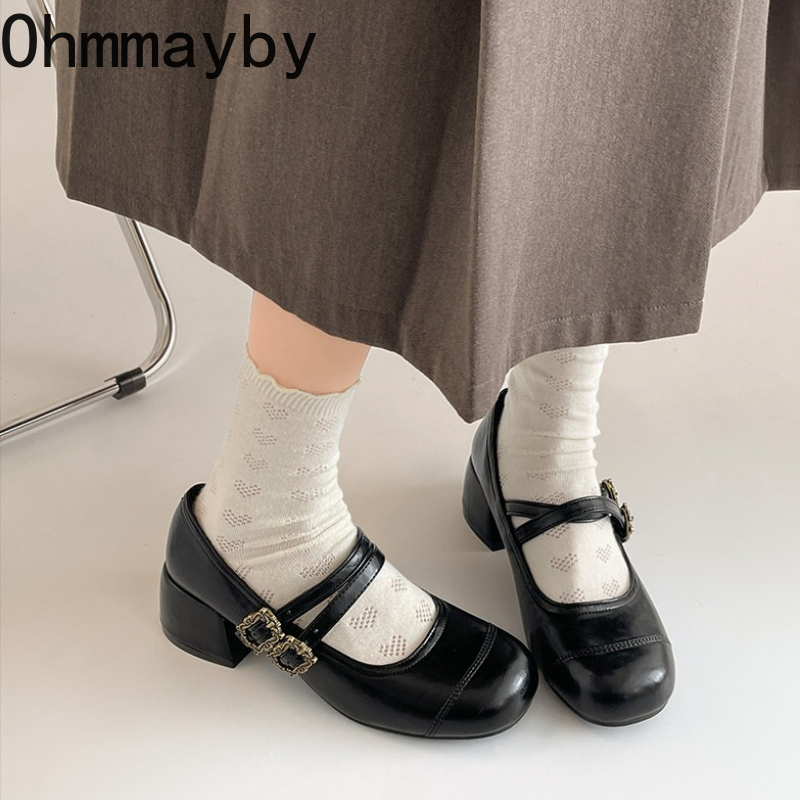 Vintage Thick Heel Women Mary  - Vintage Fashion Online 评论和价格