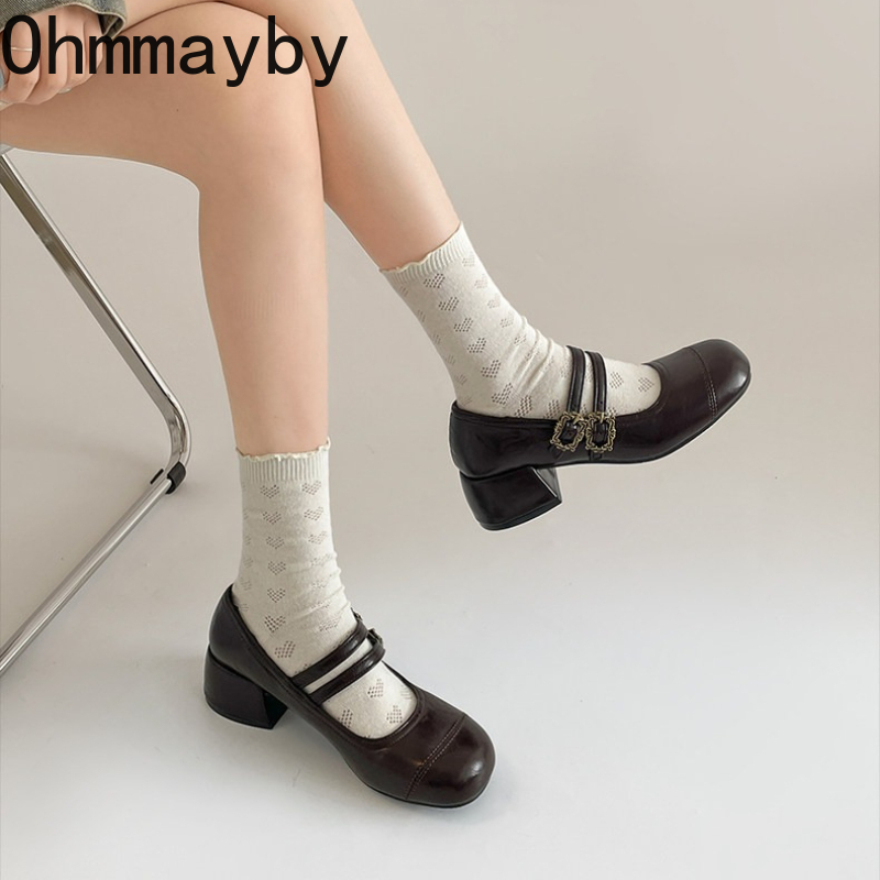 Vintage Thick Heel Women Mary  - Vintage Fashion Online 评论和价格
