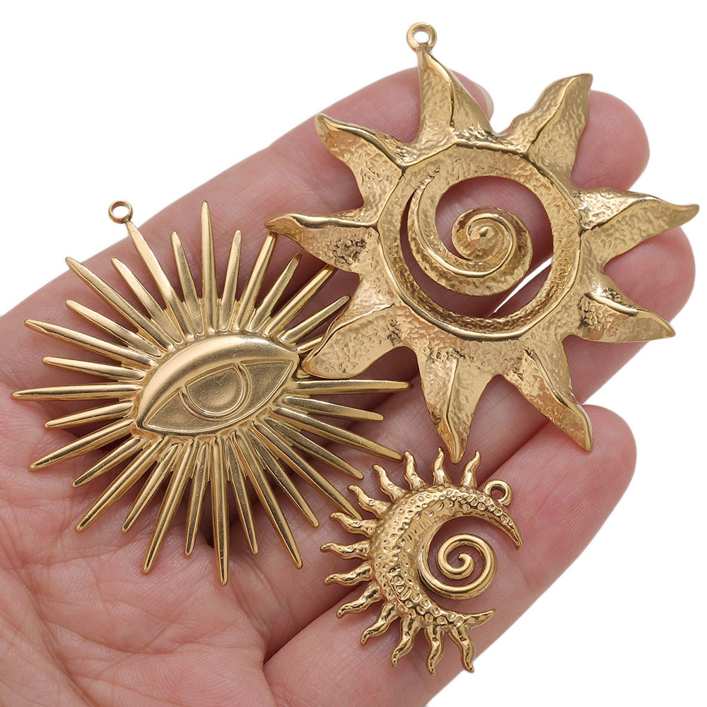 5pcs PVD Gold Charms Stainless - Vintage Fashion Theme 评论和价格