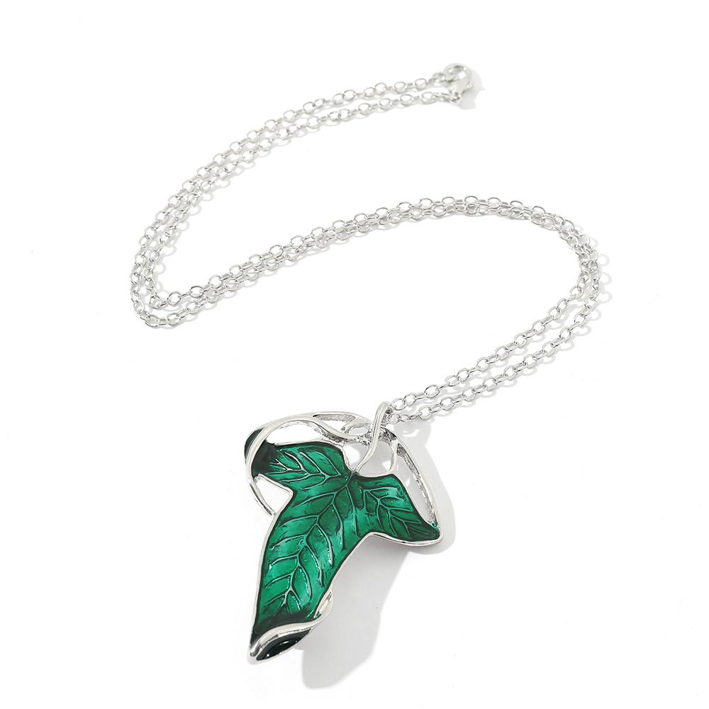 Vintage Green Leaf Pendant Nec - Vintage Fashion Outfit 评论和价格