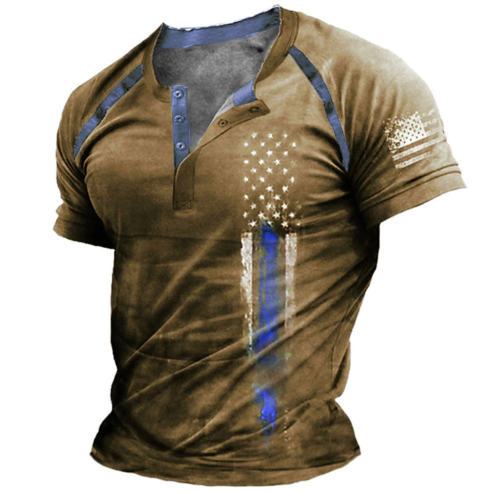 Funny 3D American Flag Print M - Vintage Fashion For Mens 评论和价格