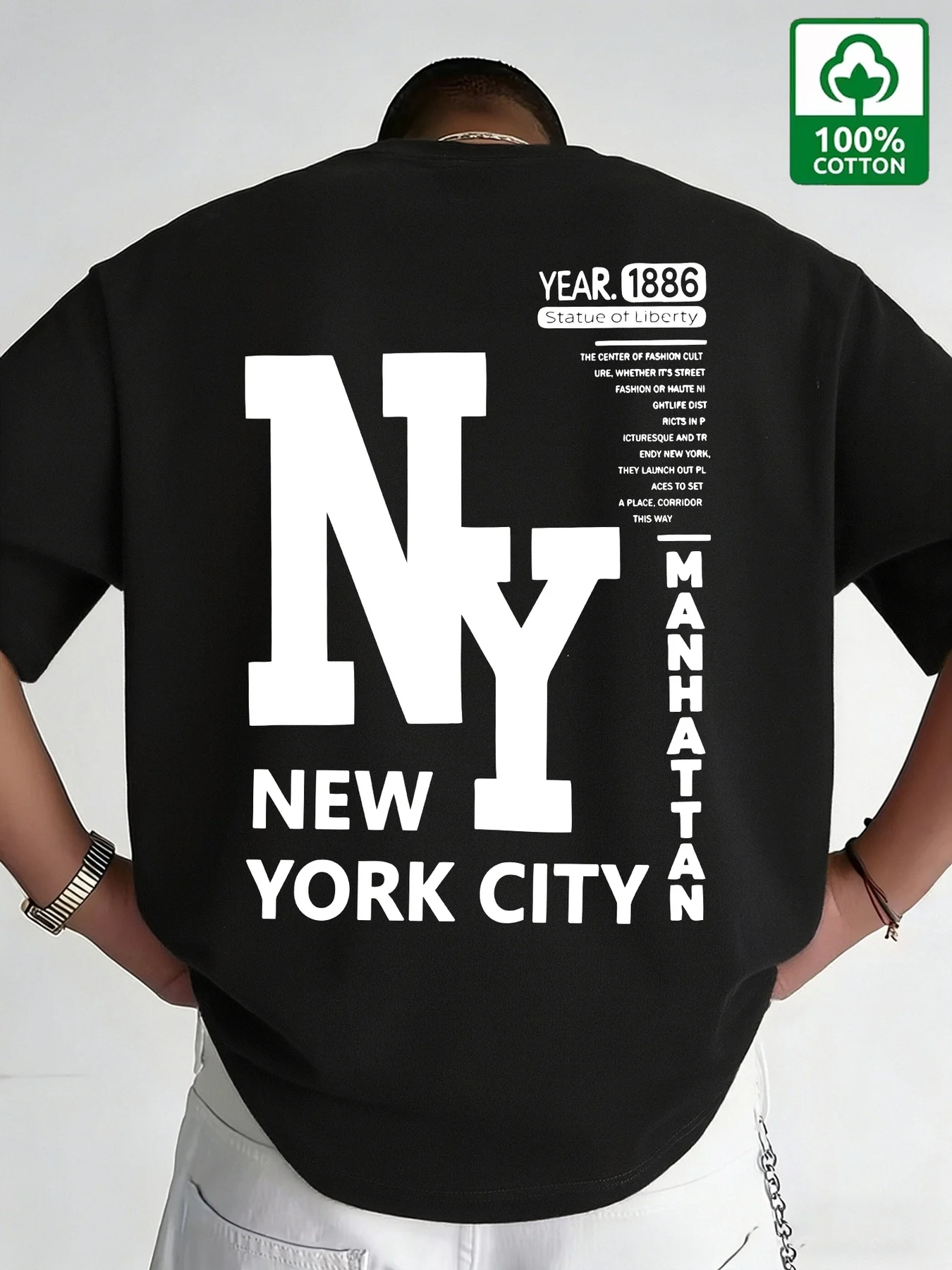 Men NYC T Shirt Cotton New Yor - Vintage Fashion New York 评论和价格