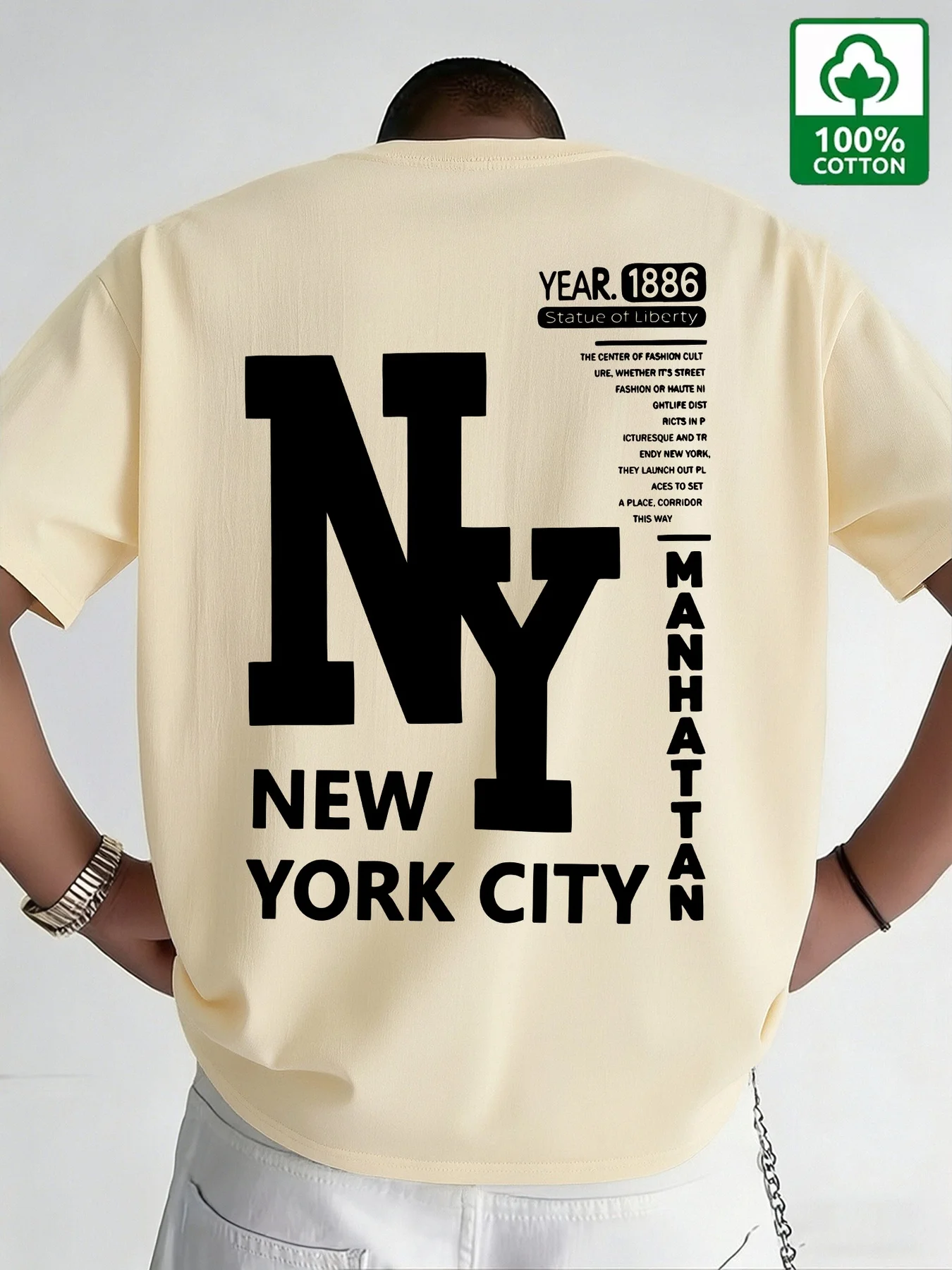 Men NYC T Shirt Cotton New Yor - Vintage Fashion New York 评论和价格