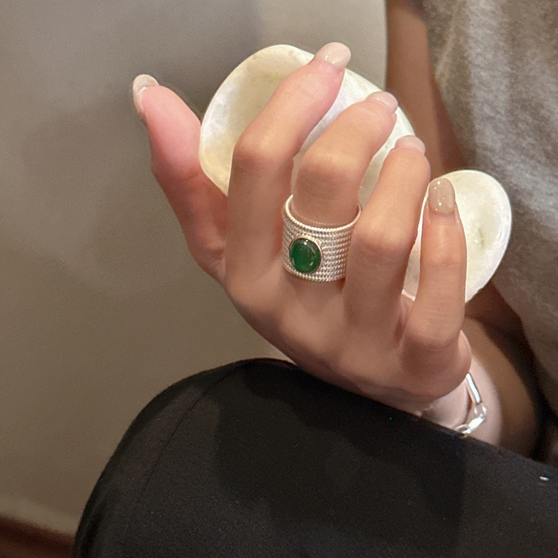 S925 Sterling Silver Niche Des - Vintage Fashion Rings For Women 评论和价格