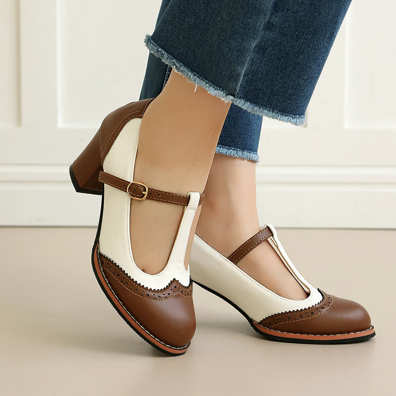 Women's Mary Jane Pumps T-Stra - Vintage Fashion Online 评论和价格