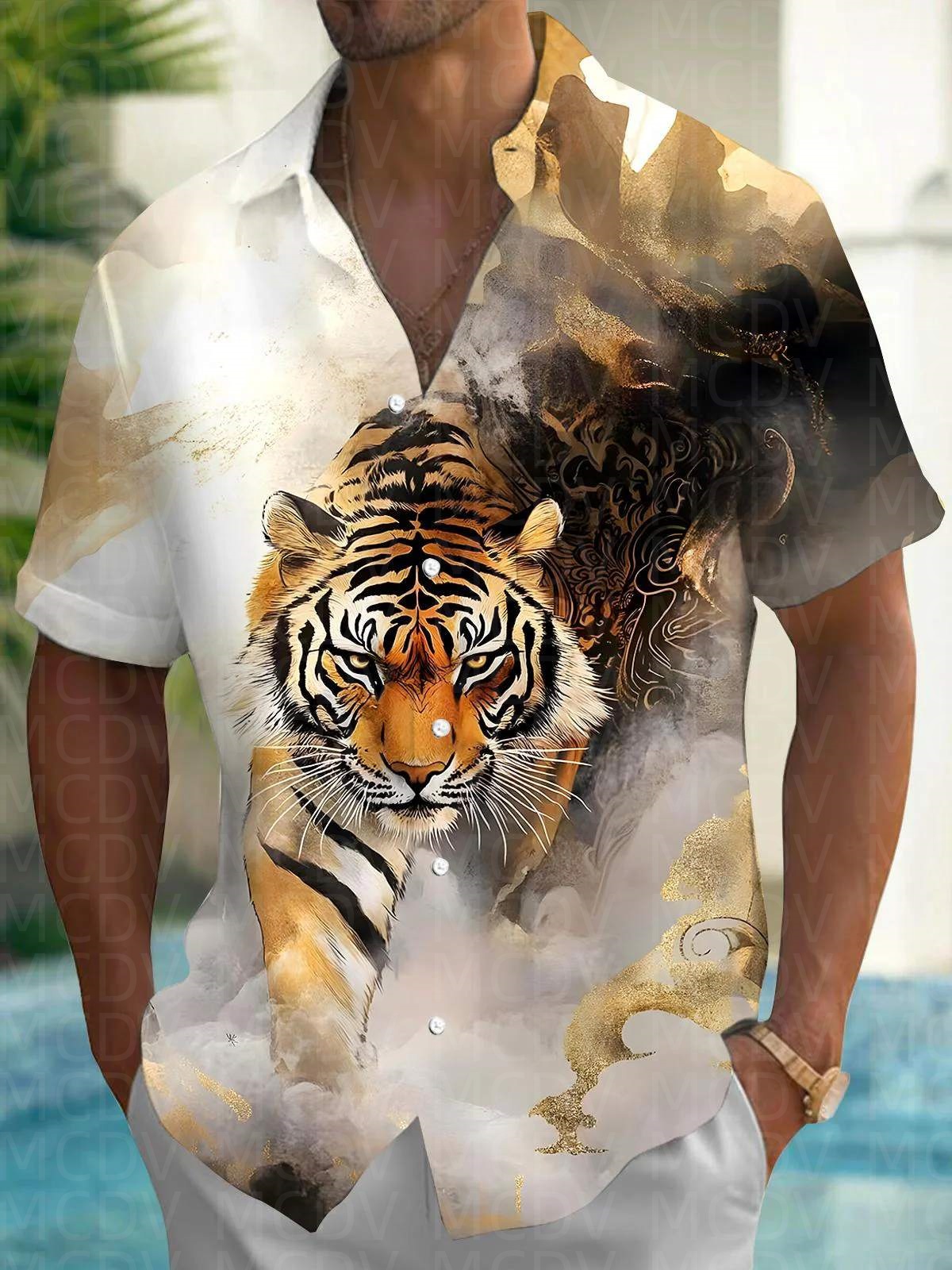 Bowling Pattern Men's Hawaiian - Bowling Shirt Camp 评论和价格
